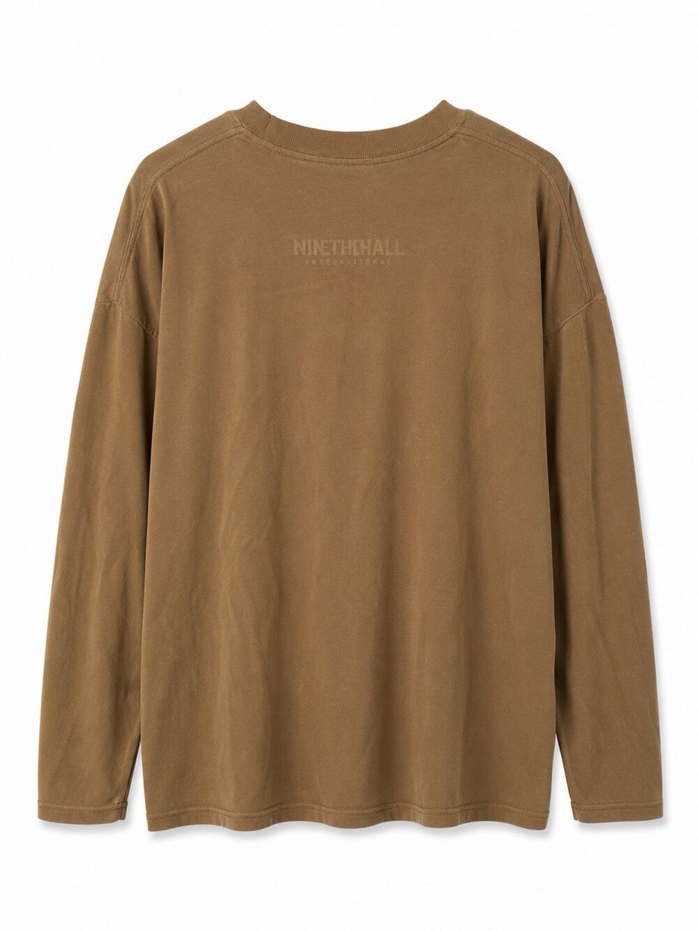 NINETHEHALL International Oversized Long Sleeve T Shirt Brown Size M
